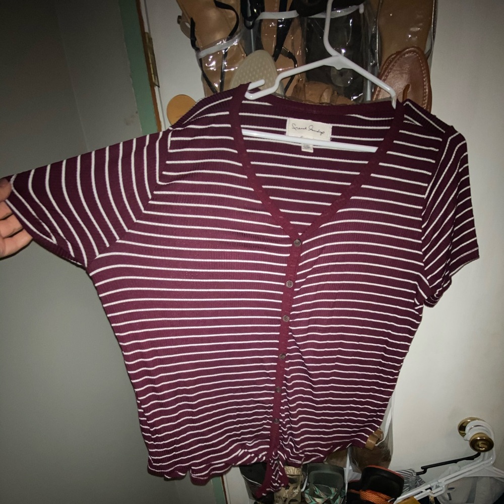 Button shirt ties at the bottom